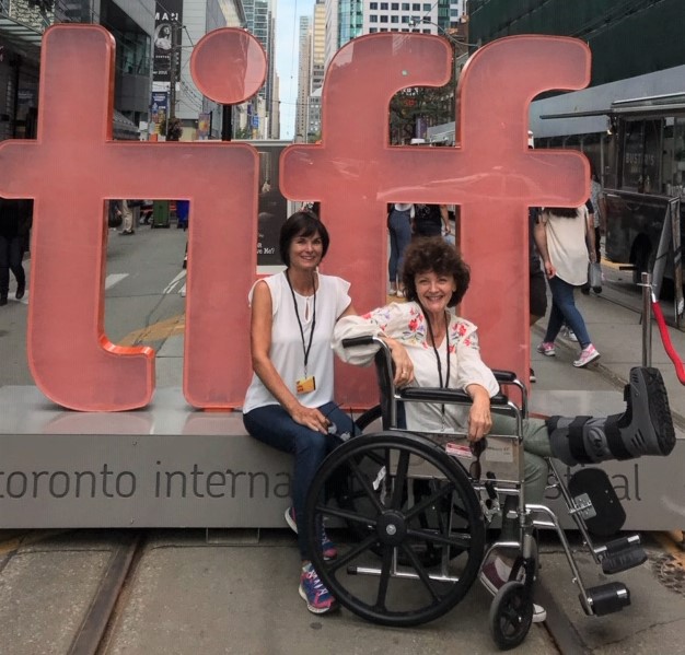 Mairlyn amd her friend at TIFF Mairlyn is in a wheelchair
